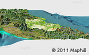 Physical Panoramic Map of Houaïlou, satellite outside