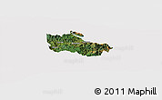 Satellite Panoramic Map of Houaïlou, cropped outside