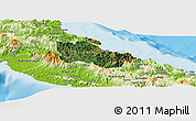 Satellite Panoramic Map of Houaïlou, physical outside