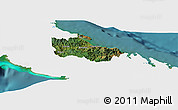 Satellite Panoramic Map of Houaïlou, single color outside