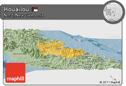 Savanna Style Panoramic Map of Houaïlou