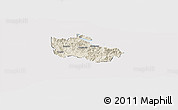 Shaded Relief Panoramic Map of Houaïlou, cropped outside