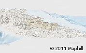 Shaded Relief Panoramic Map of Houaïlou, lighten