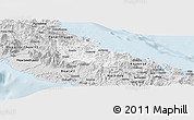 Silver Style Panoramic Map of Houaïlou