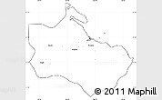 Blank Simple Map of Houaïlou, cropped outside