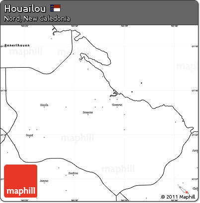 Blank Simple Map of Houaïlou