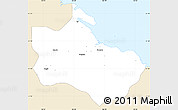 Classic Style Simple Map of Houaïlou, single color outside
