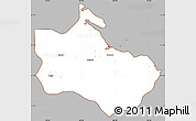 Gray Simple Map of Houaïlou, cropped outside