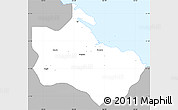 Gray Simple Map of Houaïlou, single color outside
