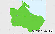 Political Simple Map of Houaïlou, single color outside