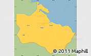 Savanna Style Simple Map of Houaïlou, single color outside