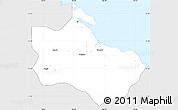 Silver Style Simple Map of Houaïlou, single color outside