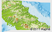 Physical 3D Map of Ponérihouen