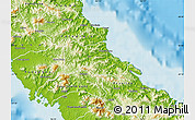 Physical Map of Ponérihouen