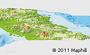 Physical Panoramic Map of Ponérihouen