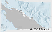 Gray 3D Map of Pouébo, single color outside