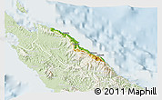 Physical 3D Map of Pouébo, lighten
