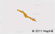 Political 3D Map of Pouébo, cropped outside