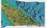 Satellite 3D Map of Pouébo