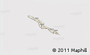 Shaded Relief 3D Map of Pouébo, cropped outside