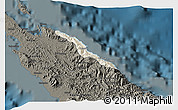 Shaded Relief 3D Map of Pouébo, darken