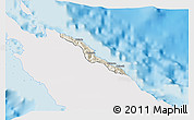 Shaded Relief 3D Map of Pouébo, single color outside