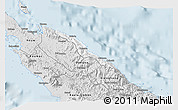 Silver Style 3D Map of Pouébo