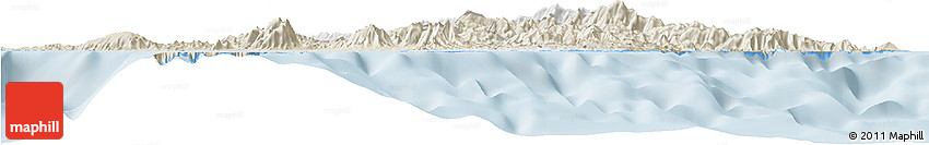 Classic Style Horizon Map of Pouébo