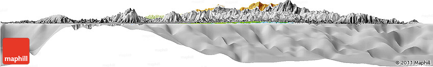 Physical Horizon Map of Pouébo, desaturated
