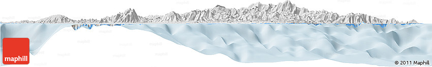 Silver Style Horizon Map of Pouébo
