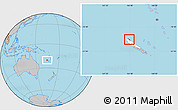 Gray Location Map of Pouébo, highlighted parent region