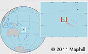 Gray Location Map of Pouébo