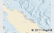 Classic Style Map of Pouébo, single color outside