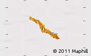 Political Map of Pouébo, cropped outside