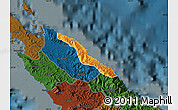 Political Map of Pouébo, darken