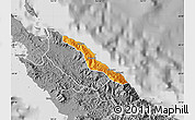Political Map of Pouébo, desaturated