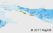Physical Panoramic Map of Pouébo, single color outside