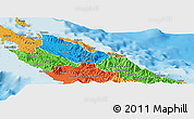 Political Panoramic Map of Pouébo
