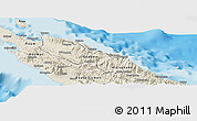 Shaded Relief Panoramic Map of Pouébo