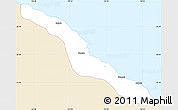 Classic Style Simple Map of Pouébo, single color outside