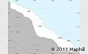 Gray Simple Map of Pouébo