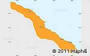 Political Simple Map of Pouébo, single color outside