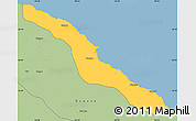 Savanna Style Simple Map of Pouébo