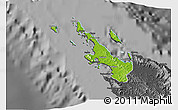 Physical 3D Map of Poum, darken, desaturated