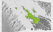 Physical 3D Map of Poum, desaturated
