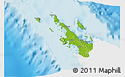 Physical 3D Map of Poum, single color outside