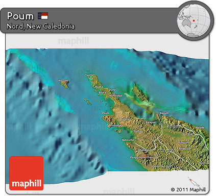 Satellite 3D Map of Poum