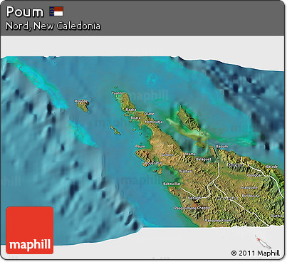 Satellite 3D Map of Poum