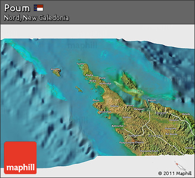 Satellite 3D Map of Poum