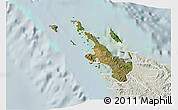 Satellite 3D Map of Poum, lighten
